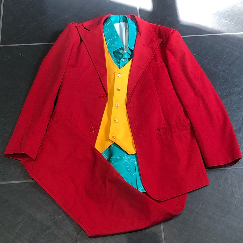 4 Piece Joker Costume Men’s Medium